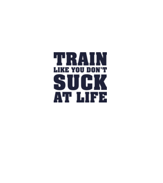 Train like you dont suck at life model gri pe tricou