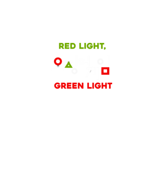 red light green light model negru pe tricou