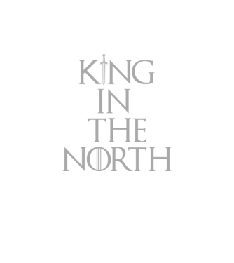King in the North model negru pe tricou