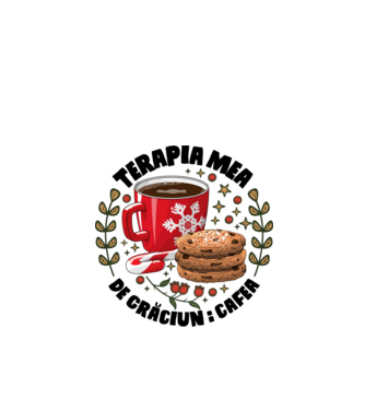 Cană de cafea de Crăciun  model alb pe tricou