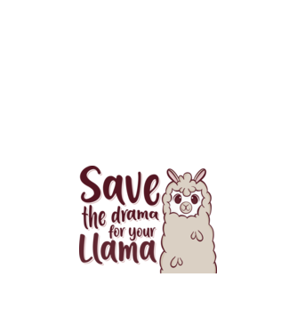 Save the drama from the llama model alb pe tricou