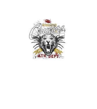 Minesota Cougars  TEXTURED model negru pe tricou