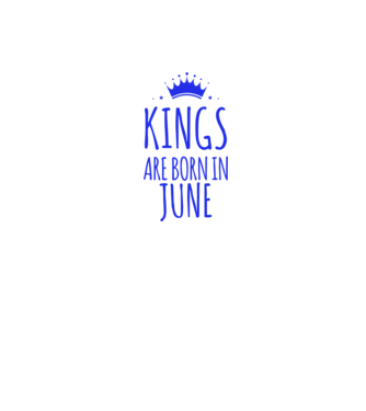 Kings are born in - June model alb/roșu pe tricou