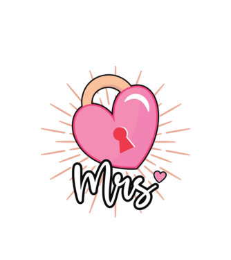 Mrs key to the heart model alb pe tricou