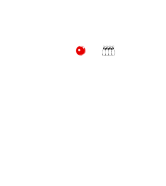 Bowling EKG model turcoaz pe tricou