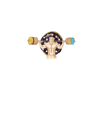 Powered by donuts model negru pe tricou