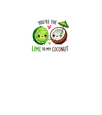 Lime to my Coconut model alb pe tricou