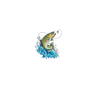 Fish model alb pe tricou