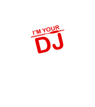Im your DJ model negru pe tricou