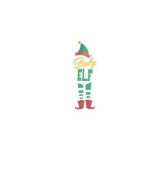 Elf family baby model alb pe tricou