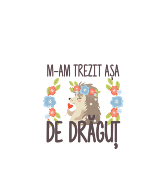 M-am trezit așa de drăguț model alb pe tricou