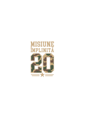 Misiune împlinită 20 model negru pe tricou
