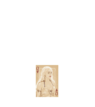 Queen Card model alb pe tricou