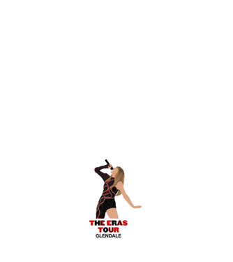 Taylor Swift The Eras Tour Glendale model alb pe tricou