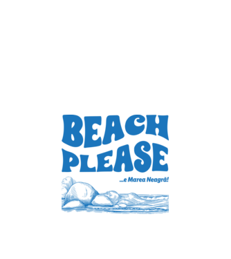 Beach please, e Marea Neagră! model alb pe tricou