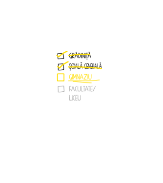 Cheklist educație - Școala primară alb model alb pe tricou