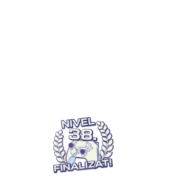 Nivel 38 finalizat! model negru pe tricou