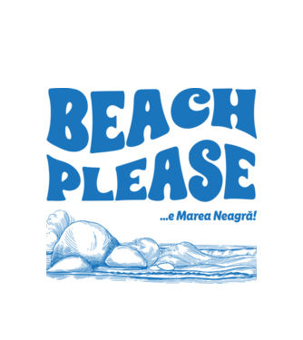 Beach please, e Marea Neagră! model alb pe tricou