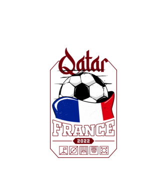 Qatar teams France model alb pe tricou