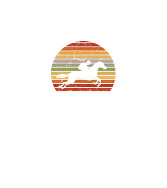 horse race model negru pe tricou