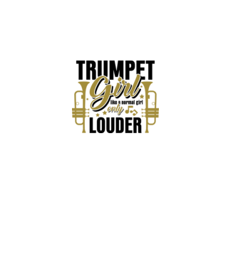 Trumpet girl model alb pe tricou