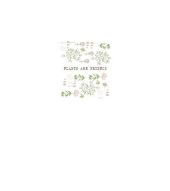 Plants are friends model alb pe tricou