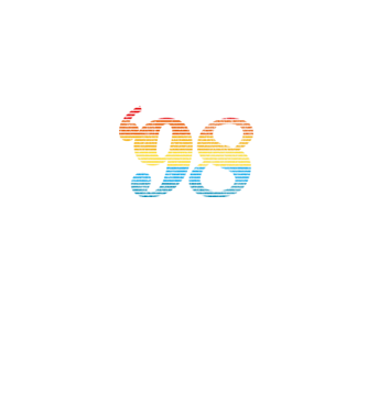 Retro Birthday 1998 model negru pe tricou