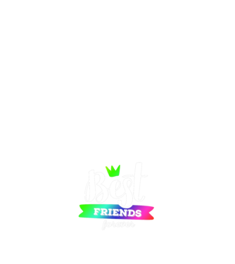 Best friends forever model alb pe tricou