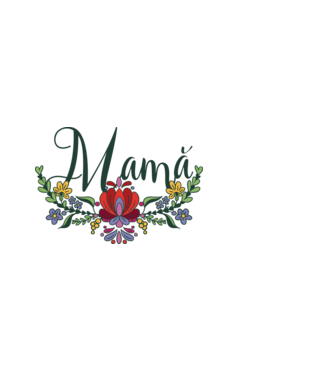 Mamă model alb pe tricou