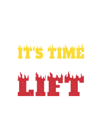 Time to lift model negru pe tricou