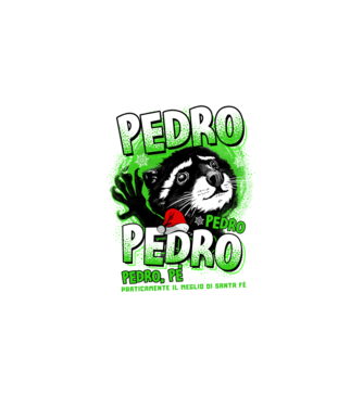 Pedro pedro christmas model negru pe tricou