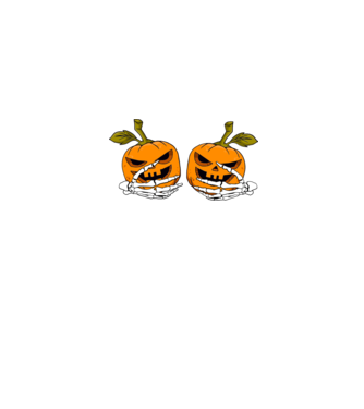 Pumpkin titts model albastru jeanși pe tricou