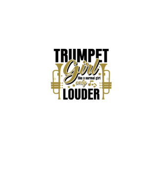 Trumpet girl model alb pe tricou