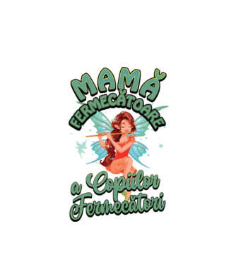 Mamă fermecătoare a copiilor fermecători model alb pe tricou