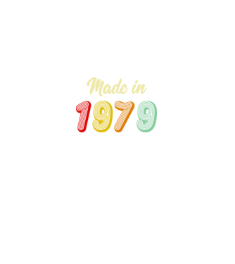 made in 1979 retro model negru pe tricou