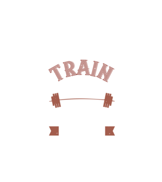 Train Hard model negru pe tricou