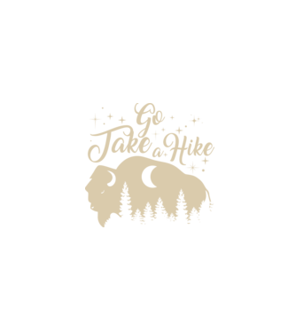 Go take a hike buffalo model negru pe tricou