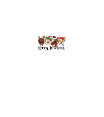 Merry woofmas 2 model alb pe tricou