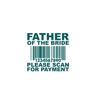 Father of the bride model alb pe tricou