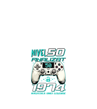 Nivel finalizat 50 1975 model negru pe tricou