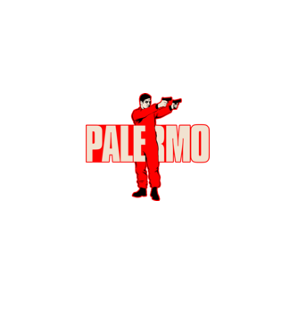 palermo la casa de papel model negru pe tricou