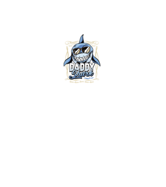 Daddy Shark model negru pe tricou