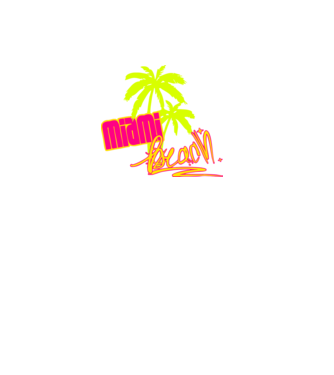 Miami beach model mov pe tricou