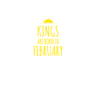 Kings are born in - February model roșu pe tricou