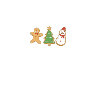christmas cookies model negru pe tricou