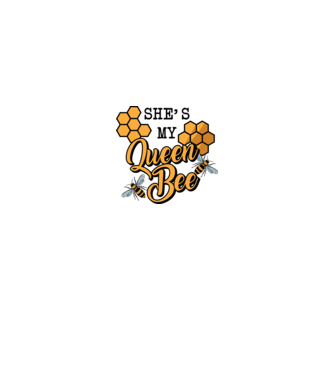 Queen Bee model turcoaz pe tricou