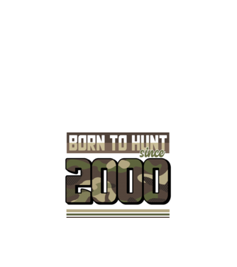 Born to hunt since 2000 model negru pe tricou