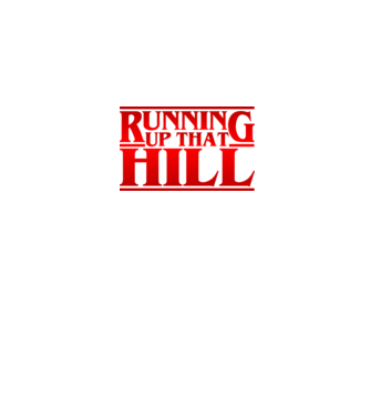 running up that hill model negru pe tricou