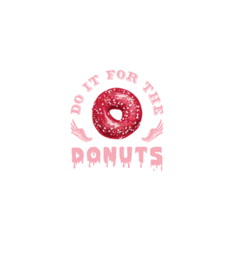 Do it for the donuts model negru pe tricou