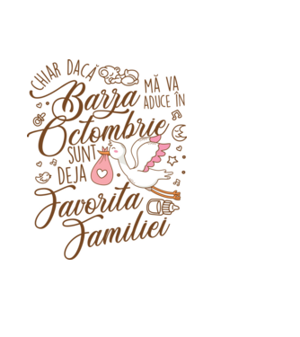 Favorita familiei OCTOMBRIE model negru pe tricou